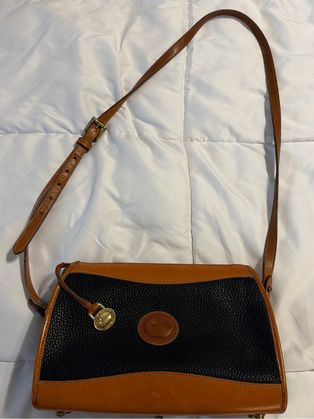 Dooney & Bourke zip top purse black and brown